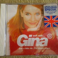 Discos de vinilo: GINA OOH AAH... JUST A LITTLE BIT..THE DANCE MIX CD MAXI SINGLE TEMA UK EUROVISION 1996 REMIX 6 TEMA
