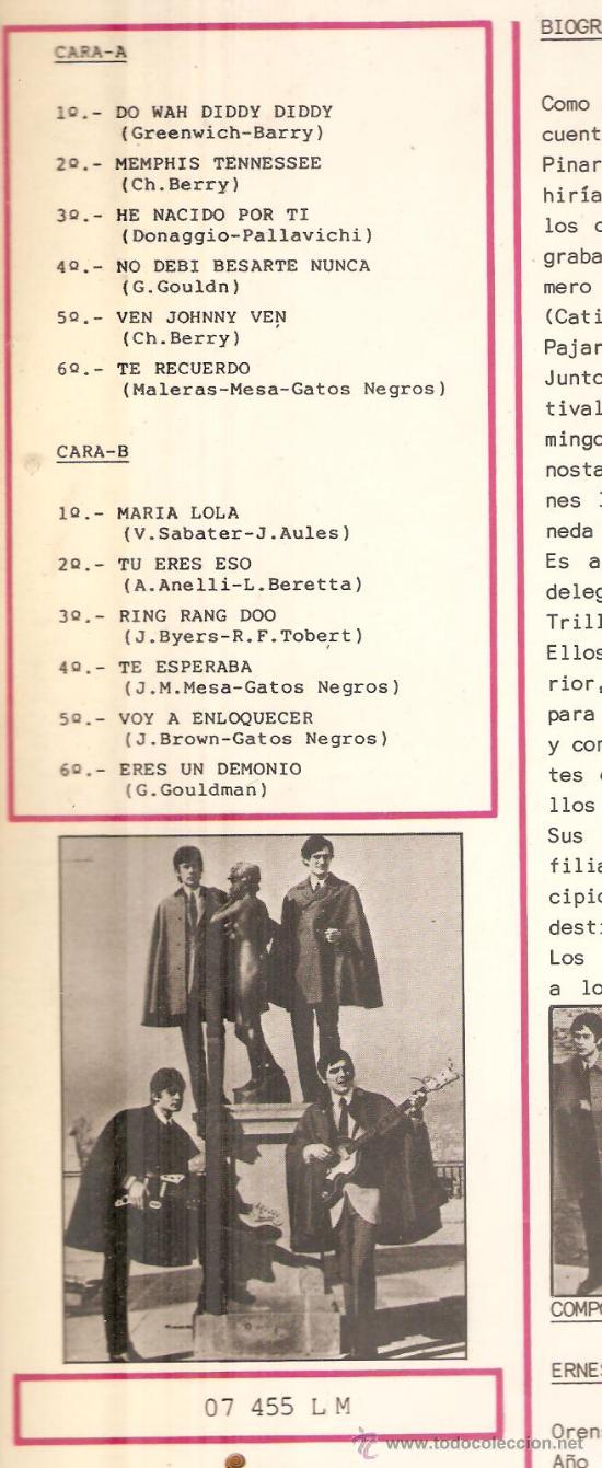 Discos de vinilo: LP LOS GATOS NEGROS - VOL.2 - Foto 2