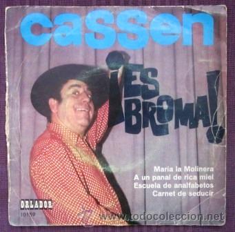 Discos de vinilo: CASSEN  - ES BROMA - 1969 - Foto 1