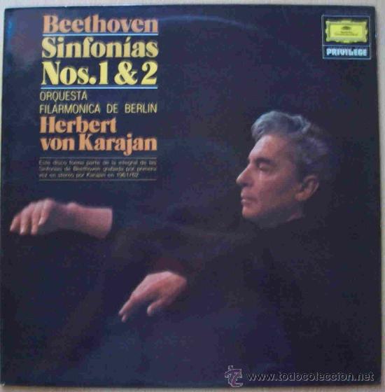 Discos de vinilo: Discos (Beethoven)  1&ordf; y 2&ordf; Sinfonias