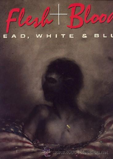Discos de vinilo: FLESH + BLOOD - Dead, white & blue (LP) - NUEVO - Foto 1