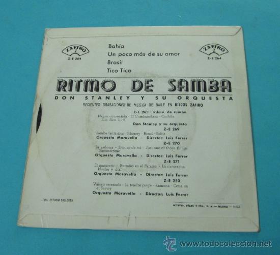 Discos de vinilo: DON STANLEY Y SU ORQUESTA. RITMO DE SAMBA. ZAFIRO - Foto 2