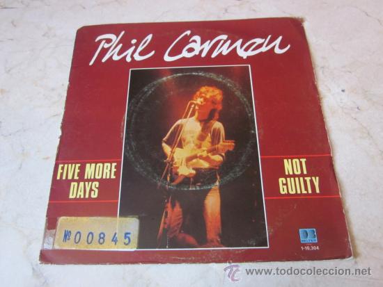 Discos de vinilo: PHIL CARMEN . FIVE MORE DAYS 7&rdquo; - BELTER 1983 - Foto 1