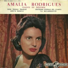 Discos de vinilo: AMALIA RODRIGUES CANTA EN ESPAÑOL EP SELLO DUCRETET THOMSON EDICCIÓN FRANCESA. Lote 31962930