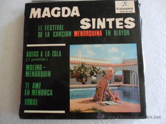 Discos de vinilo: MAGDA SINTES - ADIOS A LA ISLA +3 EP 1965 - Foto 1
