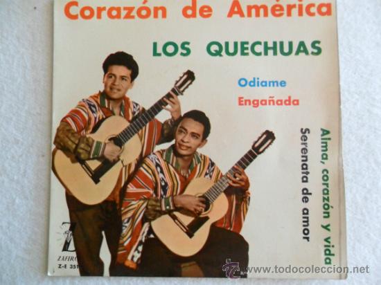 Discos de vinilo: LOS QUECHUAS - CORAZON DE AMERICA +3 EP 1969 - Foto 1