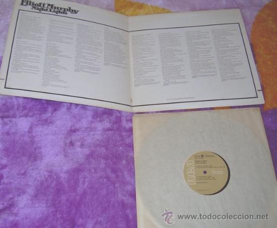 Discos de vinilo: Elliot Murphy Night Lights (PRIMERA EDICI&Oacute;N USA) - Foto 3