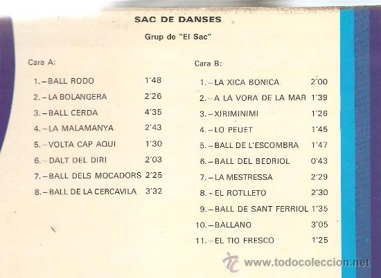 Discos de vinilo: LP GRUP DE EL SAC : SAC DE DANSES - Foto 2