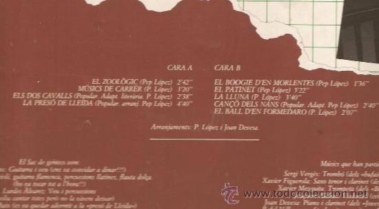 Discos de vinilo: LP EL SAC DE GEMECS : MUSICS DE CARRER - Foto 2