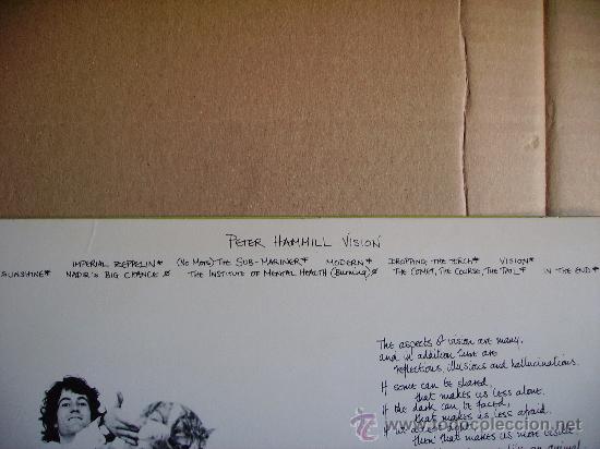 Discos de vinilo: PETER HAMMILL --- VISION - Foto 2