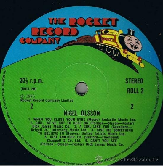 Discos de vinilo: nigel olsson - 1974 ENGLAND , the rocket records - Foto 3