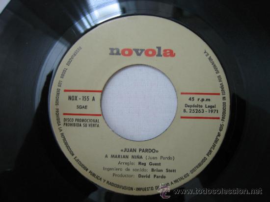 Discos de vinilo: Singels Juan Pardo 1971 - Foto 2