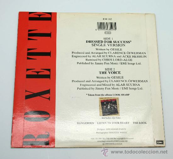 Discos de vinilo: Roxette - Dressed For Success. - Foto 3