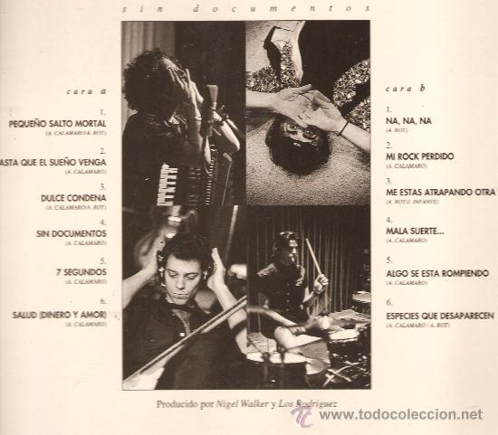 Discos de vinilo: LP LOS RODRIGUEZ : SIN DOCUMENTOS - Foto 2
