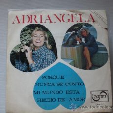 Discos de vinilo: ADRIANGELA CHICA YE-YE POR NUNCA SE CONTO, SINGLE ZAFIRO 1966, VER ESTADO +INFOR, Y FOTO, RARO. Lote 32343649