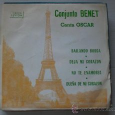 Discos de vinilo: CONJUNTO BENET CON OSCAR, BAILANDO BOSSA, EP LUYTON 1973, PROMOCIONA, COMO NUEVO. Lote 32344773