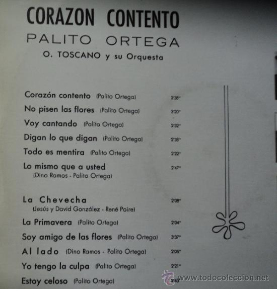 Discos de vinilo: palito ortega - coraz&oacute;n contento - edici&oacute;n de 1969 de espa&ntilde;a - Foto 2