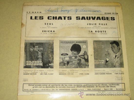 Discos de vinilo: LES CHATS SAUVAGES - ED. ESPA&Ntilde;OLA - Foto 2