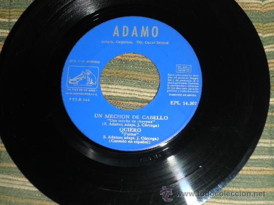 Discos de vinilo: ADAMO E.P. - ORIGINAL ESPA&Ntilde;A - LA VOZ DE SU AMO - 1966 - Foto 2