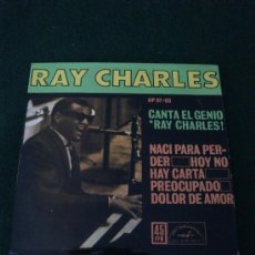 Discos de vinilo: SINGLE RAY CHARLES, CANTA EL GENIO RAY CHARLES!!. Lote 32396575