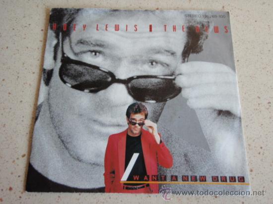Discos de vinilo: HUEY LEWIS & THE NEWS (I WANT A NEW DRUG - FINALLY FOUND A HOME ) 1983-GERMANY SINGLE45 CHRYSALIS