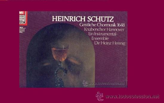 SCHUTZ..GEISTLICHE..HANNOVER CAJA 3 LP CON LIBRETO EMI DEWUTSCHE HARMONIA MUNDI (Música - Discos - LP Vinilo - Clásica, Ópera, Zarzuela y Marchas)