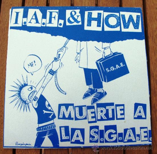 Discos de vinilo: I.A.F. & HOW SPLIT ANARCOPUNK (BARCELONA 1999) - Foto 1
