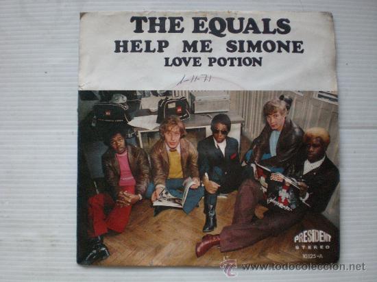 Discos de vinilo: the equals, help me simone, single 7&rdquo; ariola spain 1972, - Foto 1