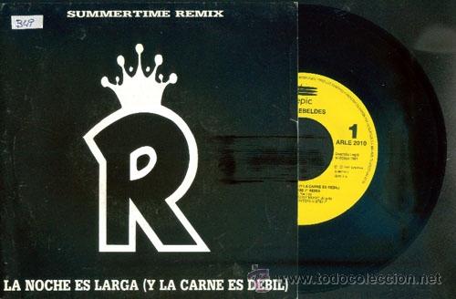 Discos de vinilo: LA NOCHE ES LARGA (Los Rebeldes) - Foto 1