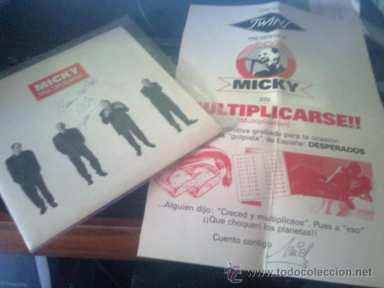 Vinyl-Schallplatten: &iexcl; Firmado !. Micky + Desperados - Multiplicarse (Twins, 1989). Incluye poster promo