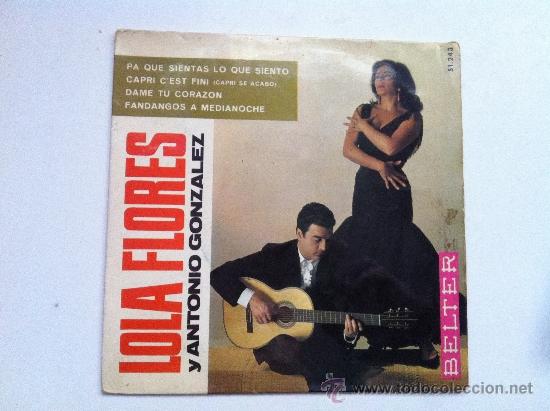 Discos de vinilo: LOLA FLORES Y ANTONIO GONZALEZ.  SINGLES - Foto 1