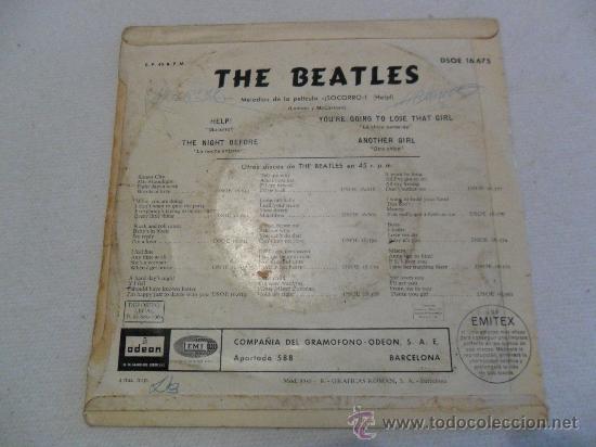 Discos de vinilo: THE BEATLES - HELP! + 3 EP 1965 - Foto 2