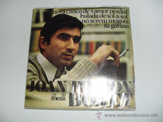 Discos de vinilo: JOAN RAMON BONET  - NOVA CAN&Ccedil;O DE LAMOR PERDUT 1967 - Foto 1