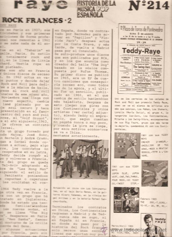 Discos de vinilo: LP TEDDY RAYE : HISTORIA DEL ROCK FRANCES -2 - Foto 2