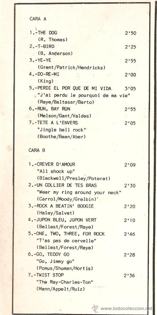 Discos de vinilo: LP TEDDY RAYE : HISTORIA DEL ROCK FRANCES -2 - Foto 3
