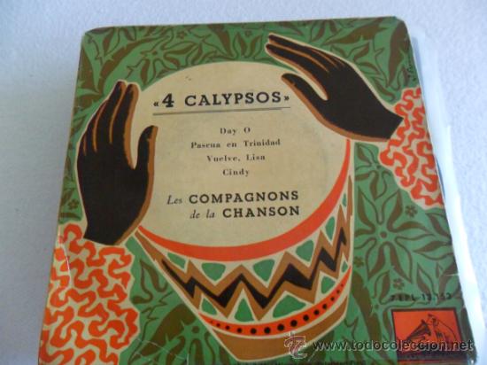 Discos de vinilo: LES COMPAGNONS DE LA CHANSON - 4 CALYPSOS - DAY 0 + 3 EP - Foto 1