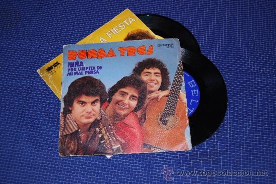 Discos de vinilo: LOTE DE DOS SINGLES DE RUMBA TRES - Foto 1