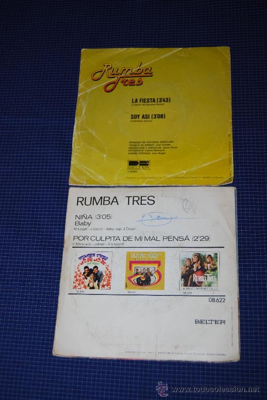 Discos de vinilo: LOTE DE DOS SINGLES DE RUMBA TRES - Foto 3