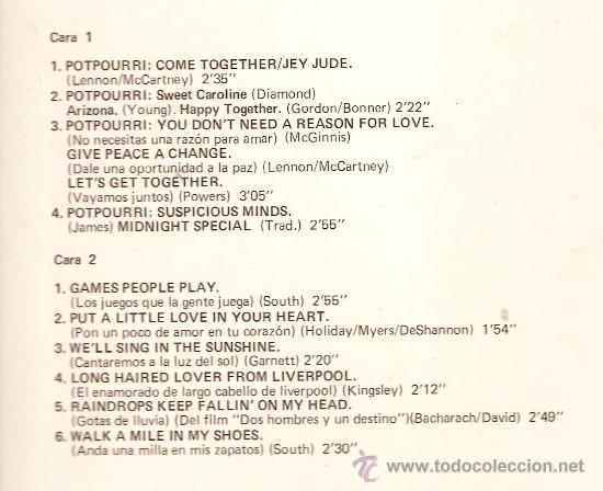 Discos de vinilo: LP THE MICKEY CURB CONGREGATION : COME TOGETHER - Foto 2