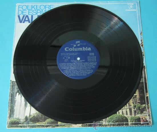 Discos de vinilo: FOLKLORE DE ESPA&Ntilde;A. VALENCIA. COLUMBIA - Foto 4