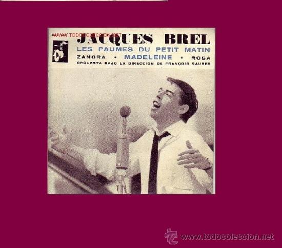 Discos de vinilo: JACQUES BREL DISCO EP ESPA&Ntilde;OL 1962 - Foto 1