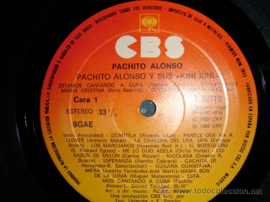 Vinyl records: PACHITO ALONSO Y SUS KINI KINI