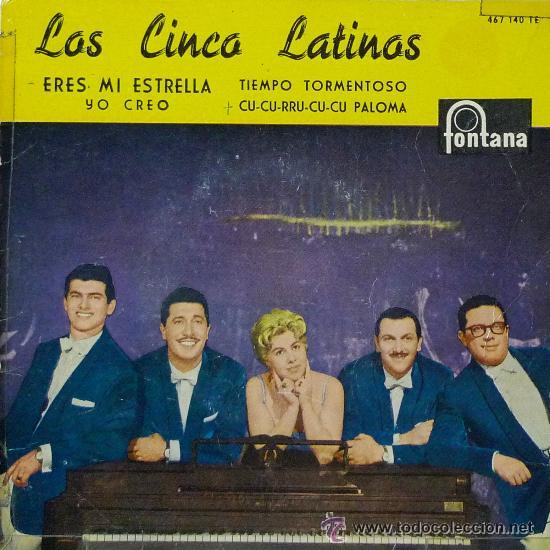 Discos de vinilo: Los Cinco Latinos - Eres mi estrella - Ep - Foto 1