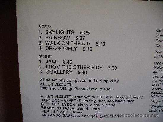 Discos de vinilo: ALLEN VIZZUTTI ---- RAINBOW - Foto 2