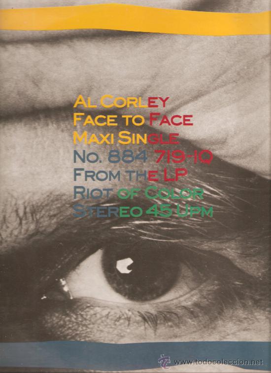Discos de vinilo: MAXI AL CORLEY : FACE TO FACE - Foto 1