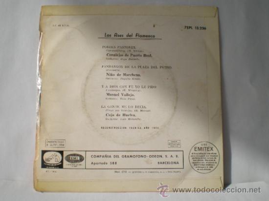Discos de vinilo: SINGLE DE LOS ASES DEL FLAMENCO - Foto 2