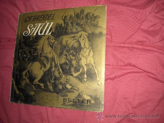 Dischi in vinile: HAENDEL-SAUL-KLEIN-UNGER-MOSER-KORC H-HELMUT KOCH LP DOBLE  CON LIBRETO  1958 BELTER