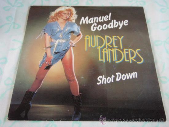 Discos de vinilo: AUDREY LANDERS   ( MANUEL GOODBYE - SHOT DOWN )  1983 - HOLANDA  SINGLE45  ARIOLA - Foto 1