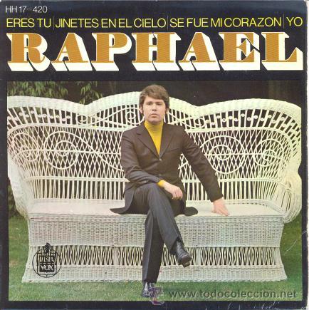 Discos de vinilo: RAPHAEL - JINETES EN EL CIELO - EP RARO DE VINILO C- 24