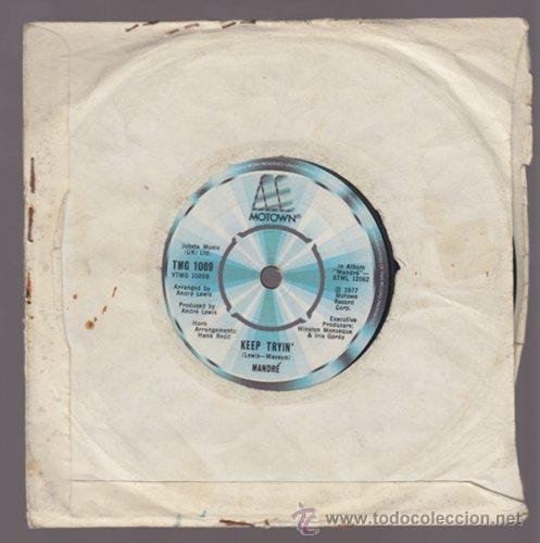 Discos de vinilo: MANDRE &ndash; SINGLE VINILO 7 &ndash; KEEP TRYIN / SOLAR FLIGHT. MOTOWN - Foto 1